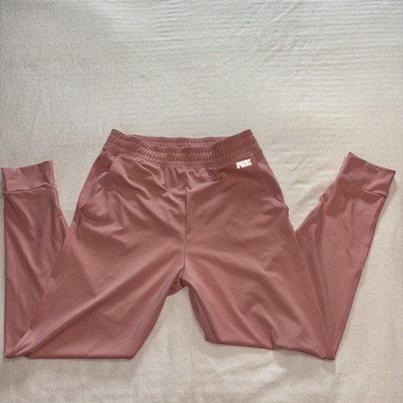 Victoria's Secret Pants - Victoria's Secret Pink Active‎  High Waist Jogger Pink Pockets Sporty SzL